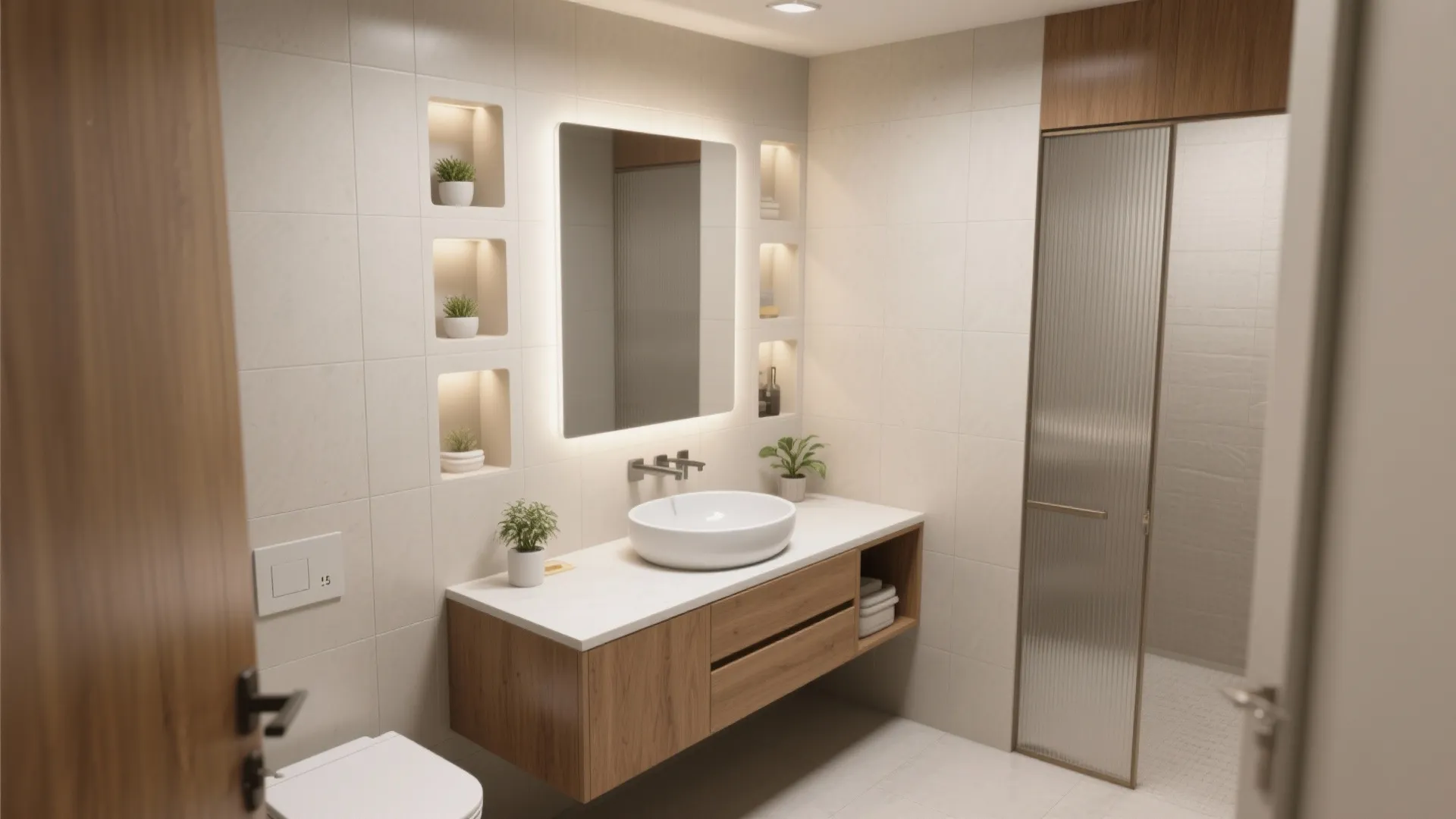 3. Pocket storage and recessed niches