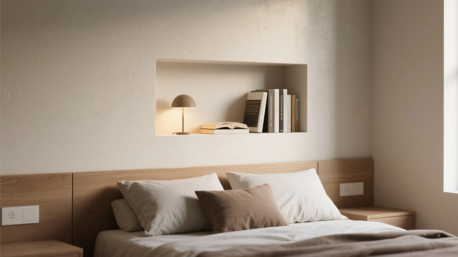 3. Recessed shallow niches for a seamless look