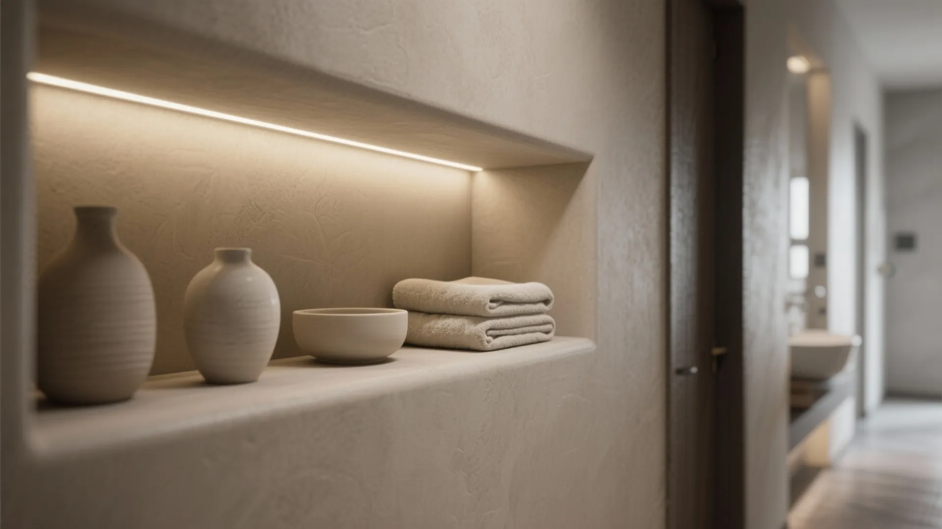 5. Hidden niches and recessed shelves