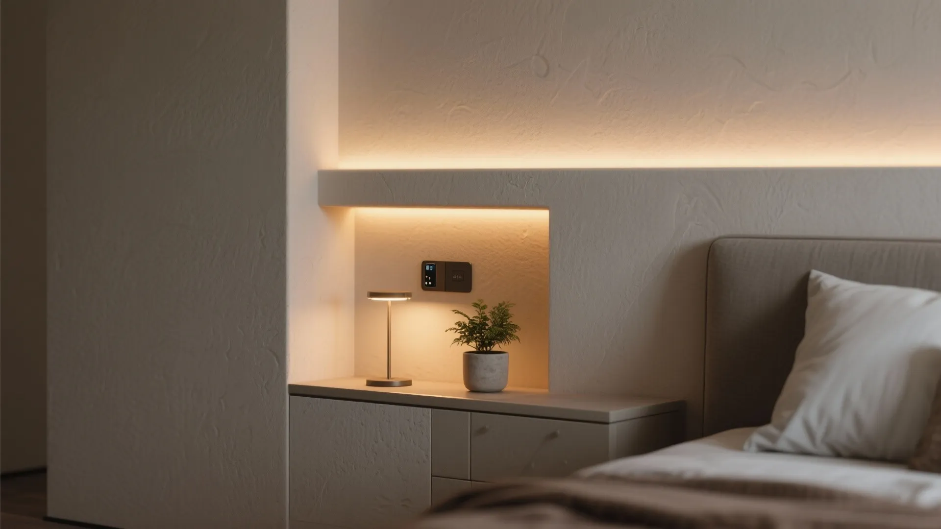 5. Recessed niche or built-in ledge