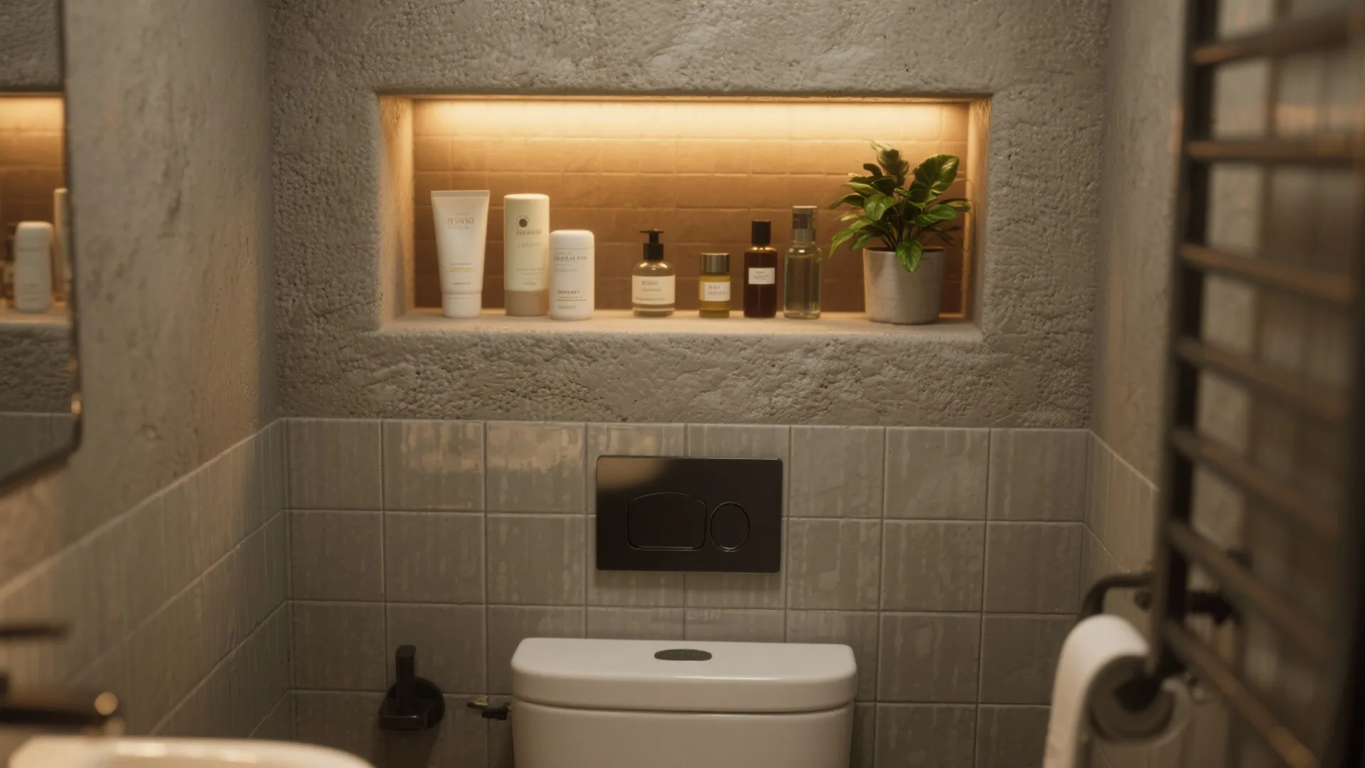 2. Vertical storage and recessed niches