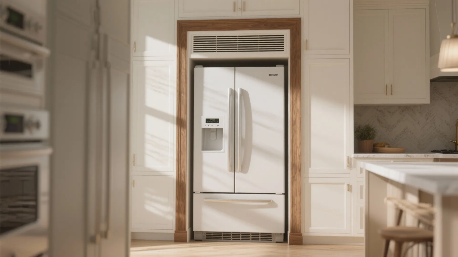 3. Ventilated recessed niche with trim