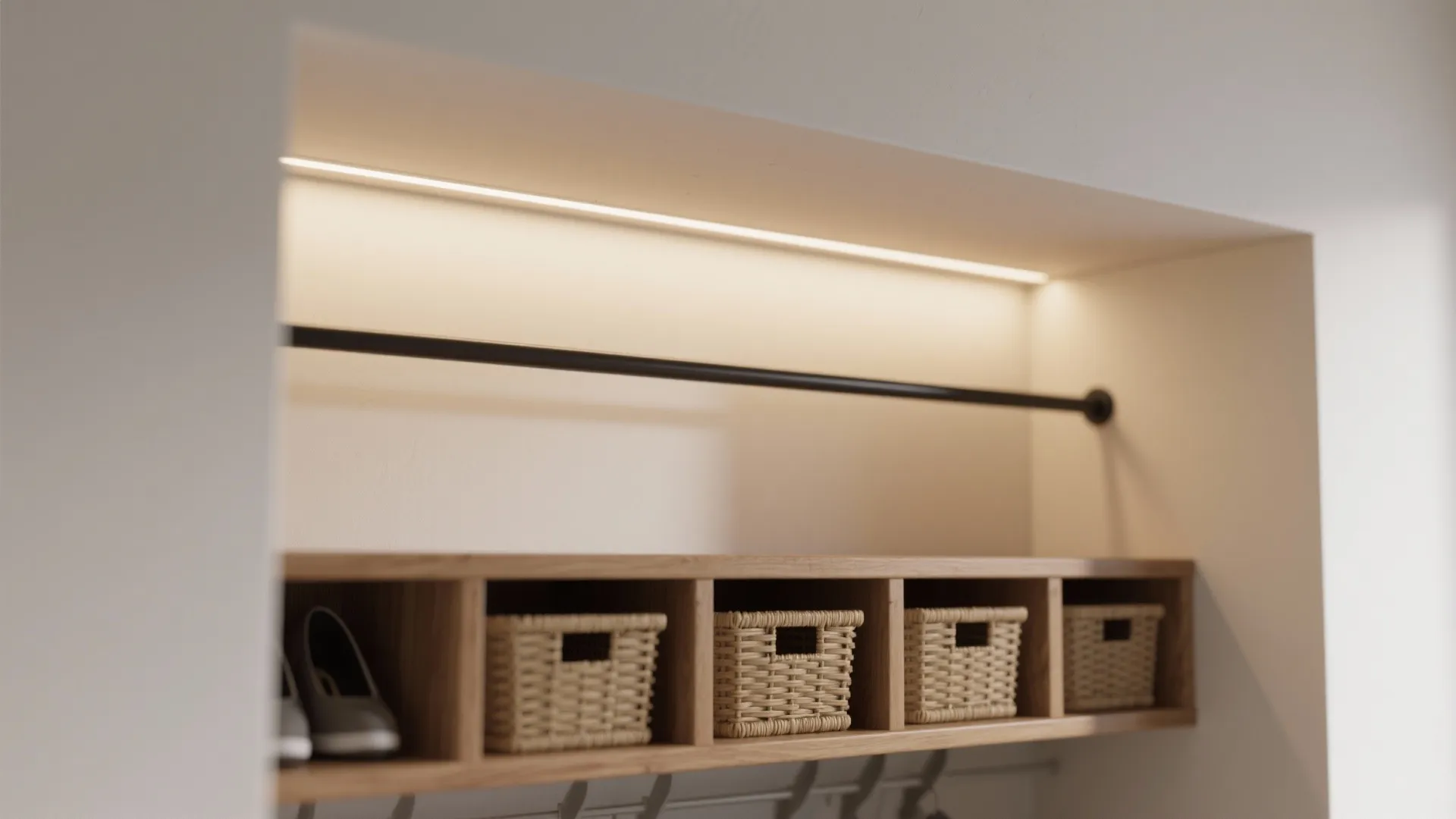 1. Built-in niches and recessed rods