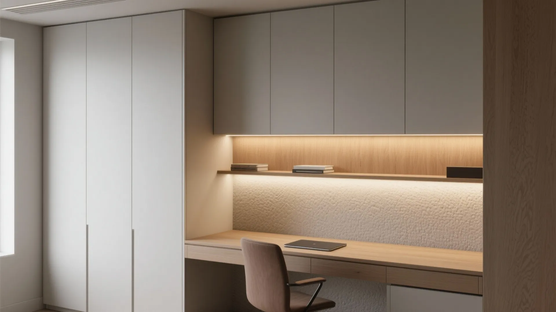 5. Recessed wall desk (built into a niche)