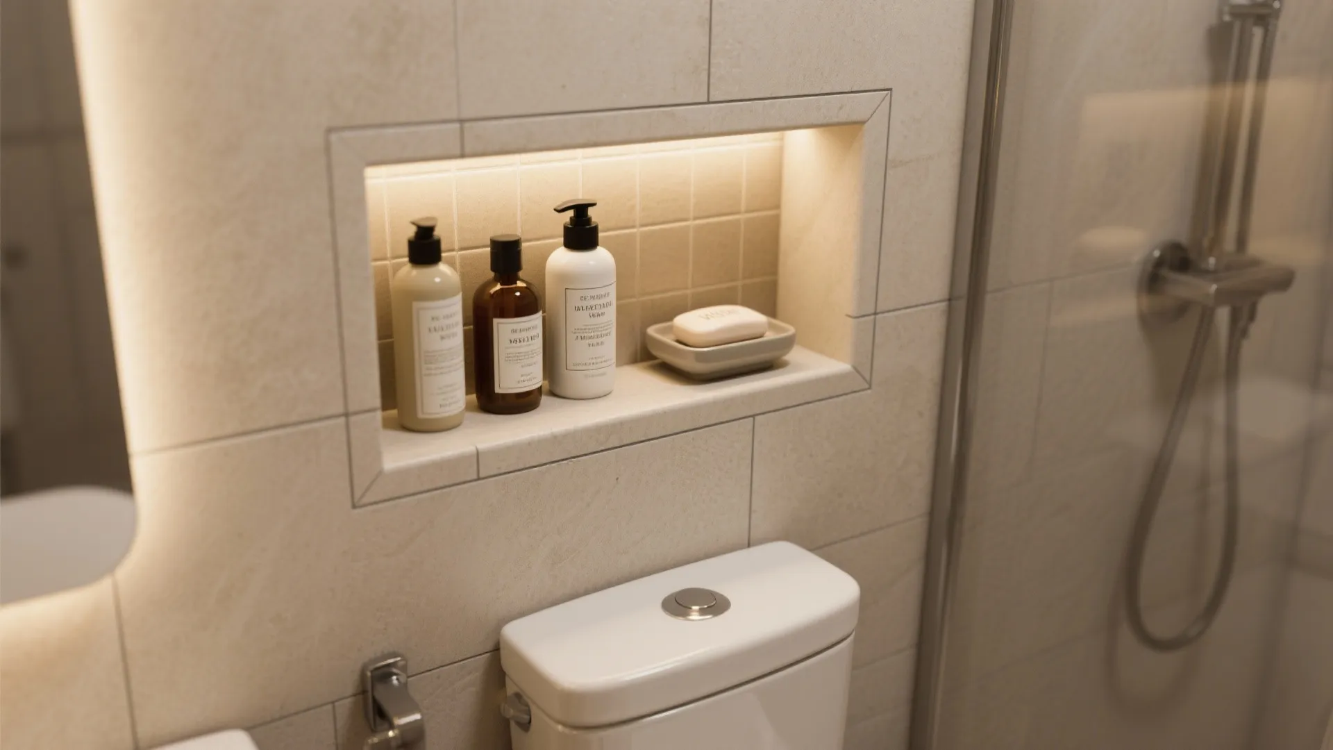 3. Recessed niches and built-in shelves