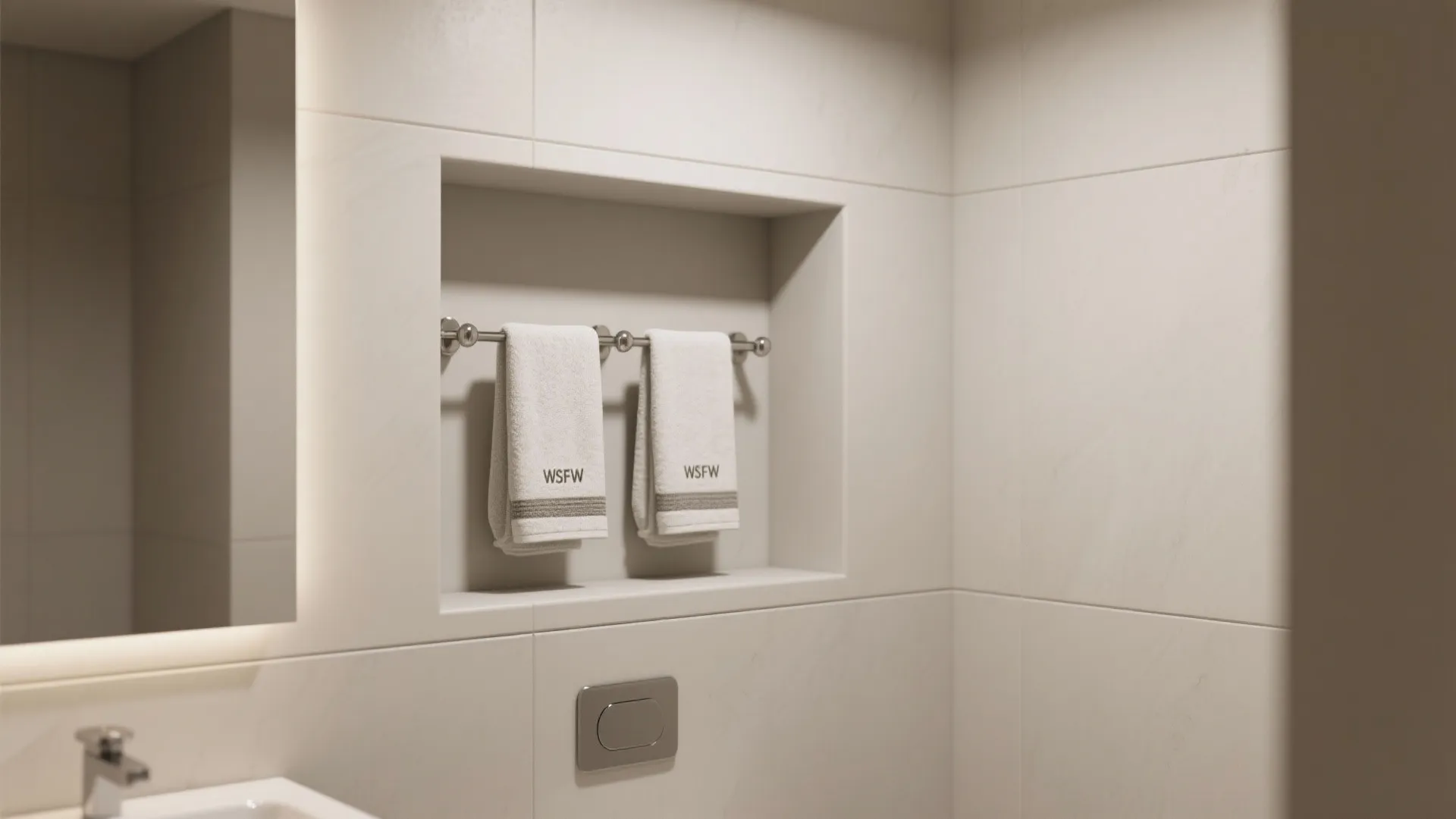 5. Recessed Wall Niche with Hooks