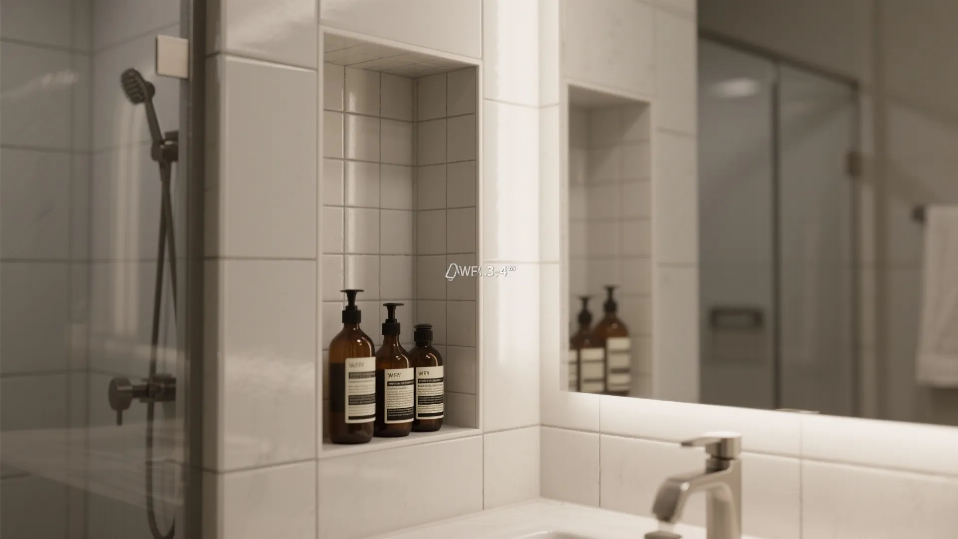 Recessed niches and pocket storage