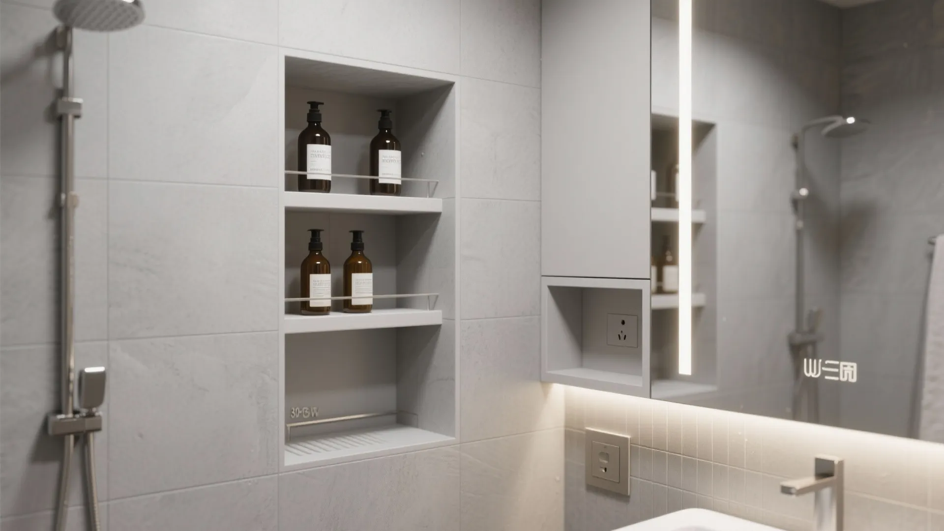 Smart Storage: Recessed Niches and Mirror Cabinets