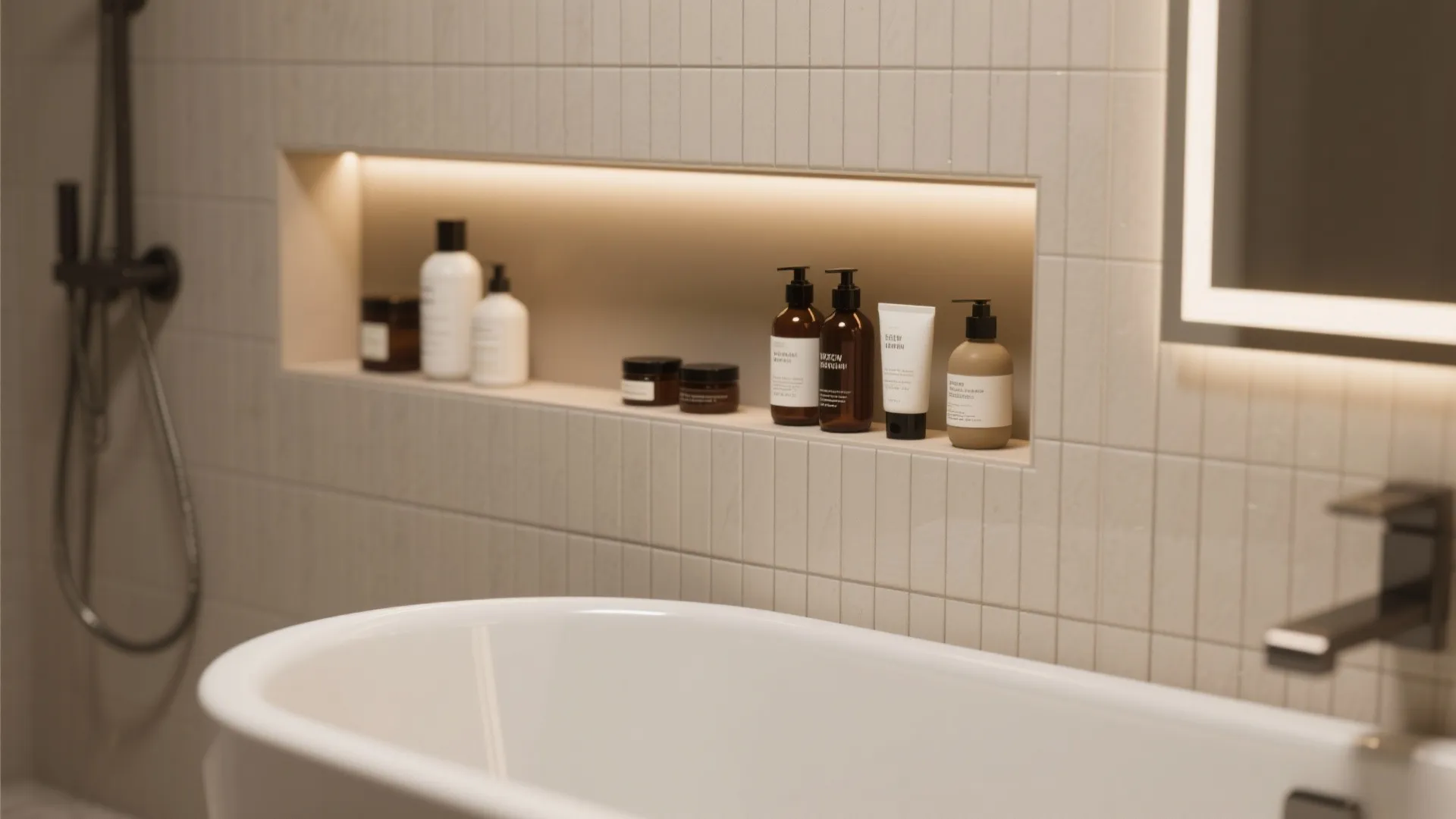 4. Niche storage and recessed shelving