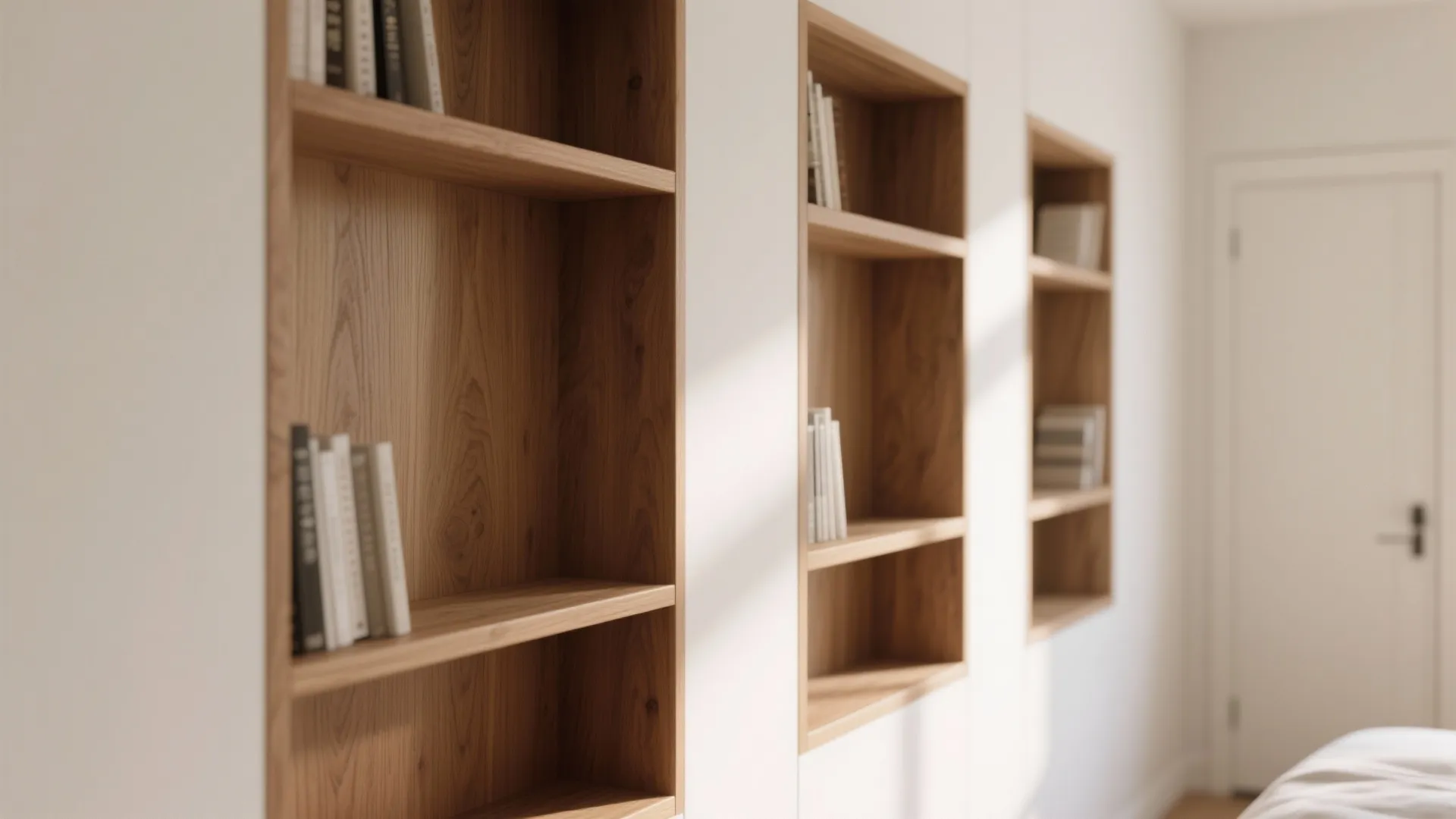 Recessed niches and between‑stud shelving