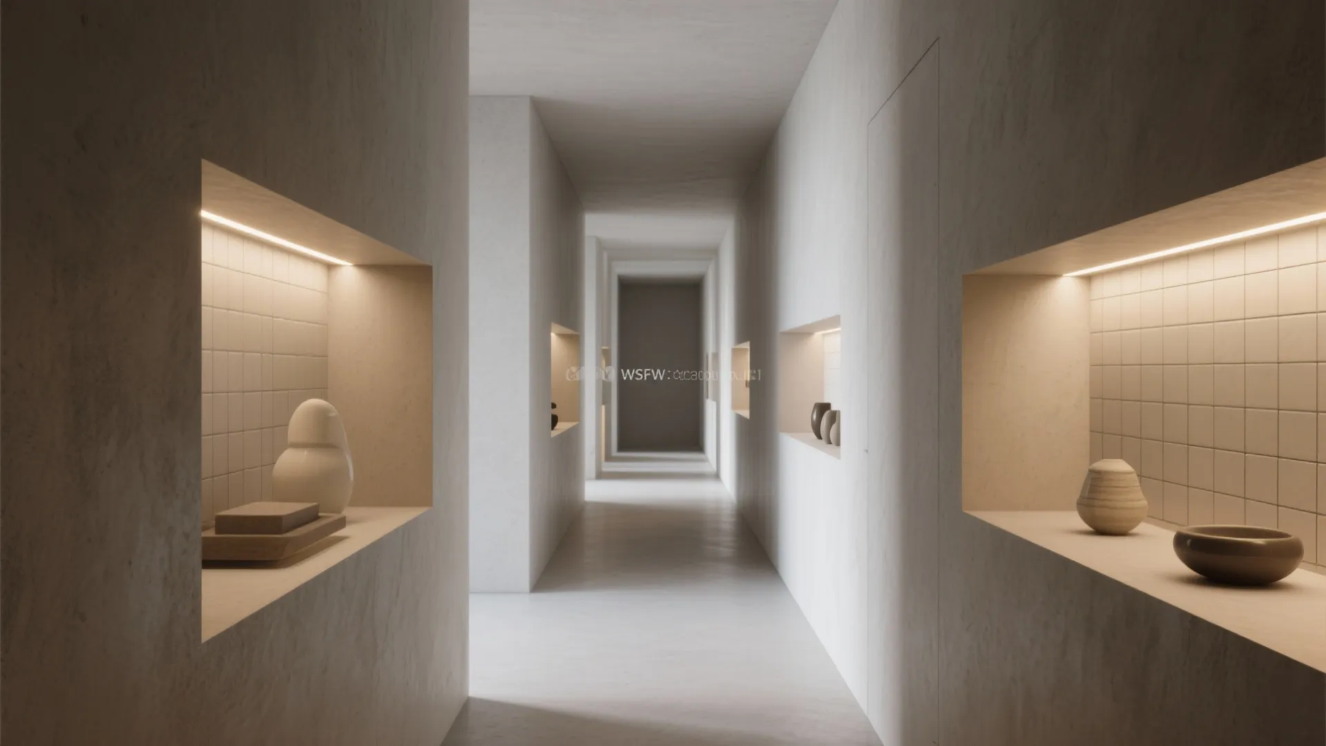 4) Niches and recessed shelving between studs