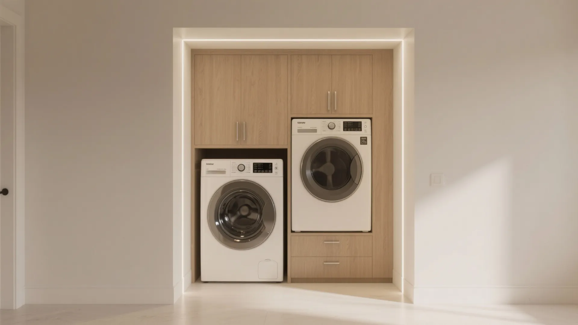 2. Recessed stacked nook