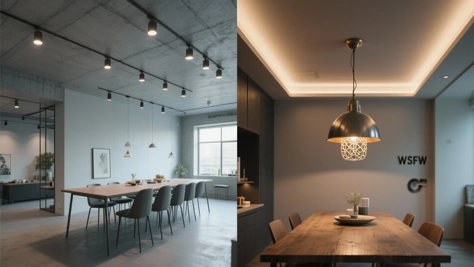 4. Recessed Accent + Decorative Fixture Combo