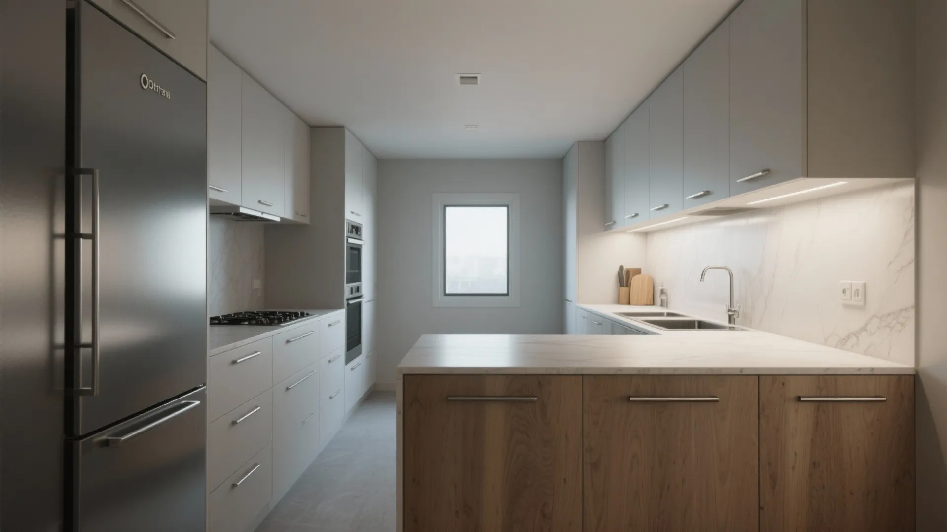 3. Recessed Pulls to Save Space in Tight Layouts