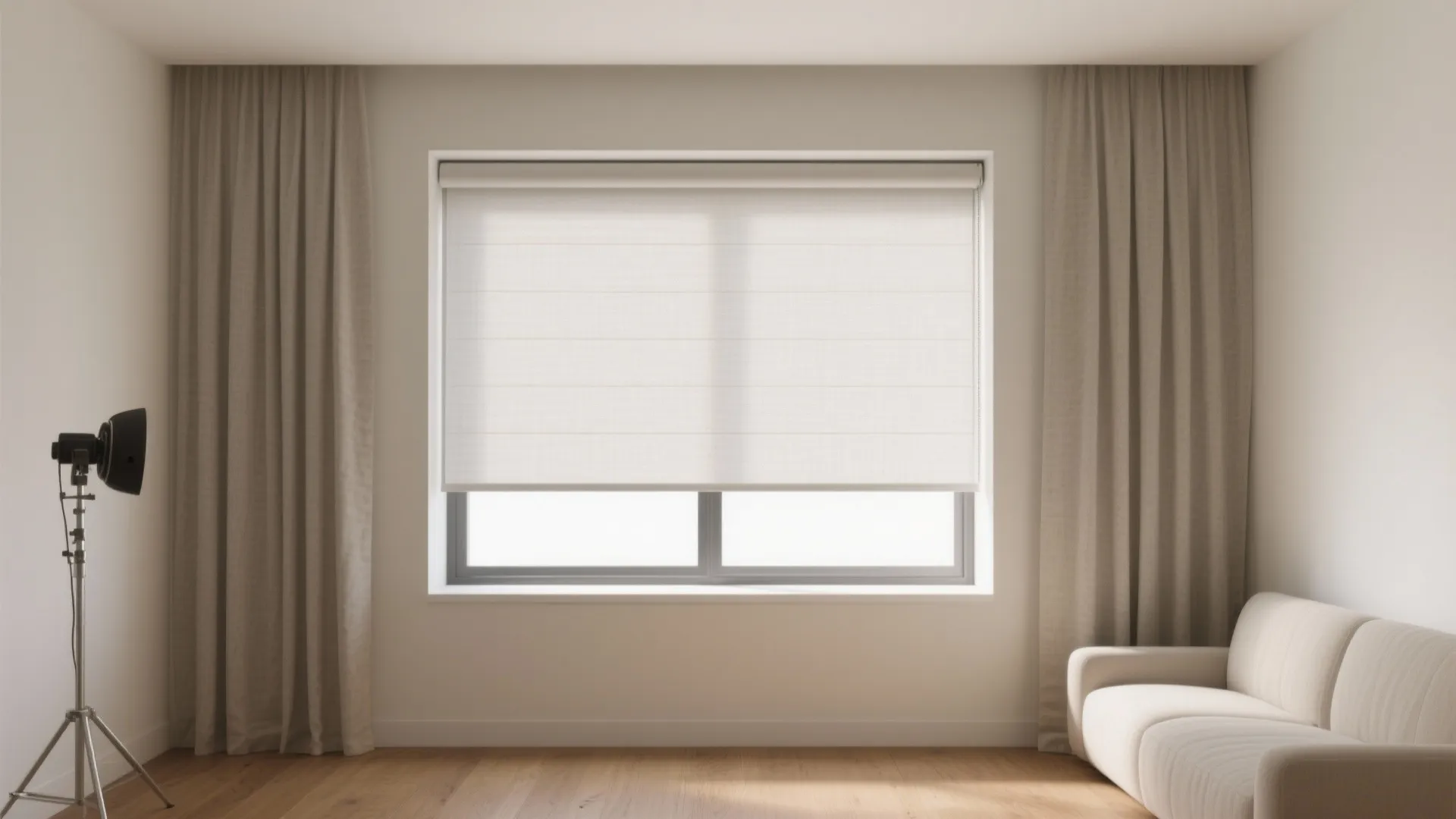 Recessed Roller Shades + Soft Side Panels