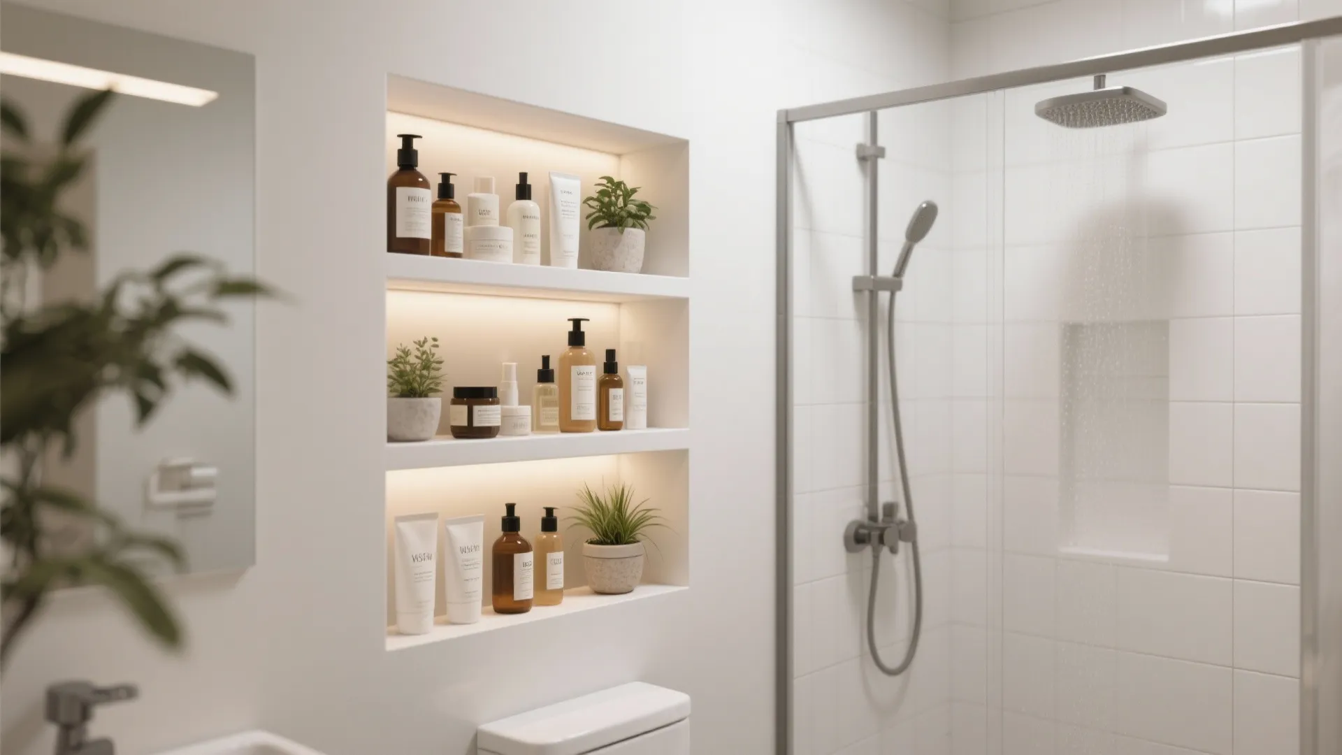 5. Recessed shelving