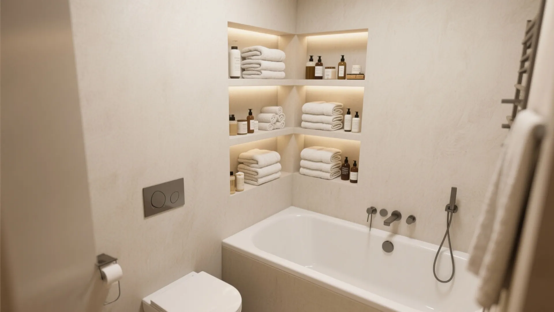 7. Recessed Shelving