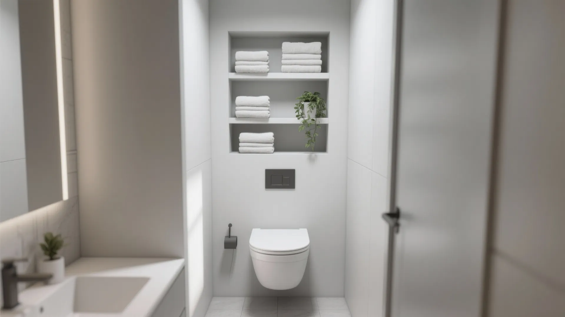 7. Recessed Shelving