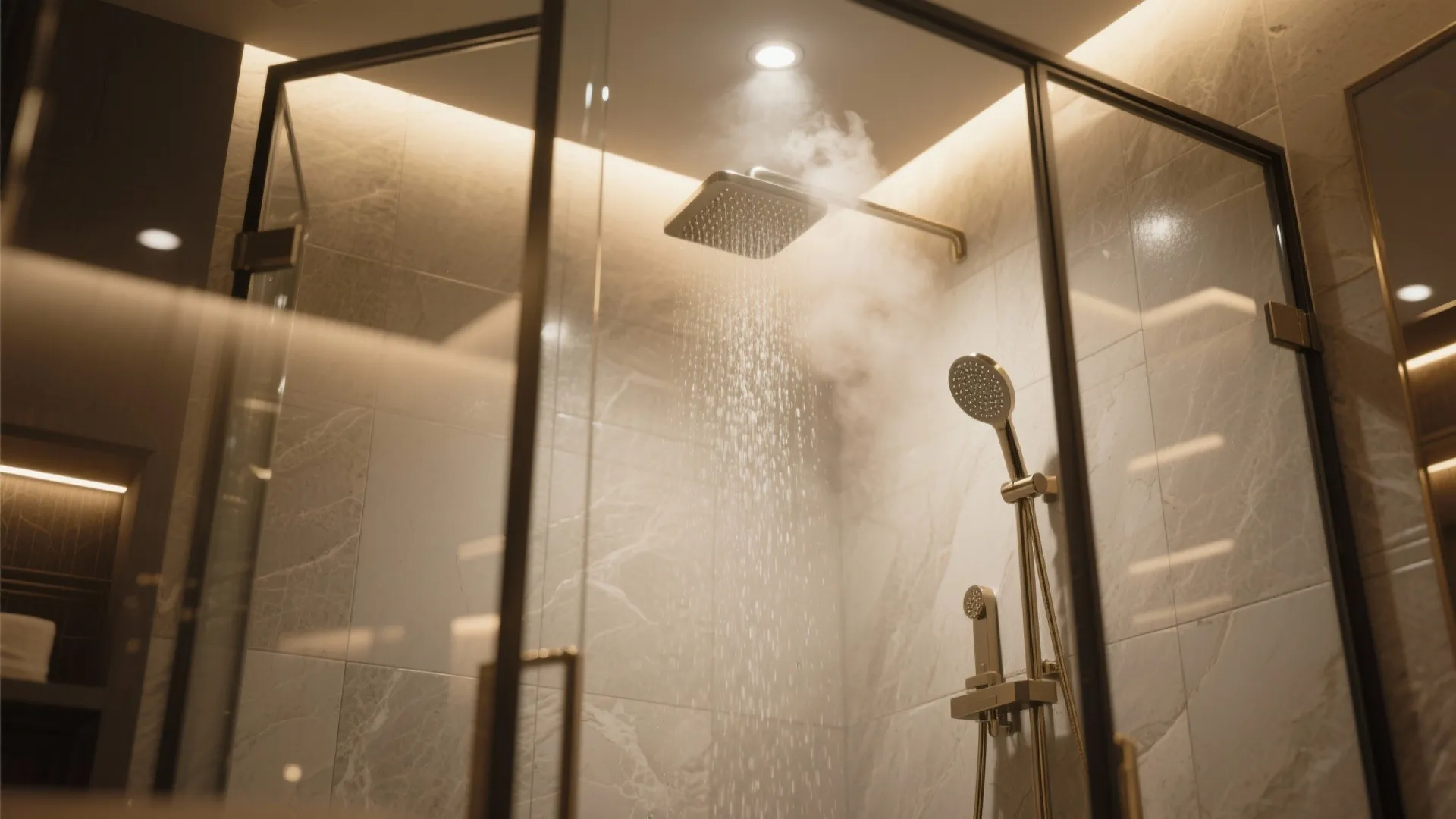 4. Recessed Spotlights in the Shower