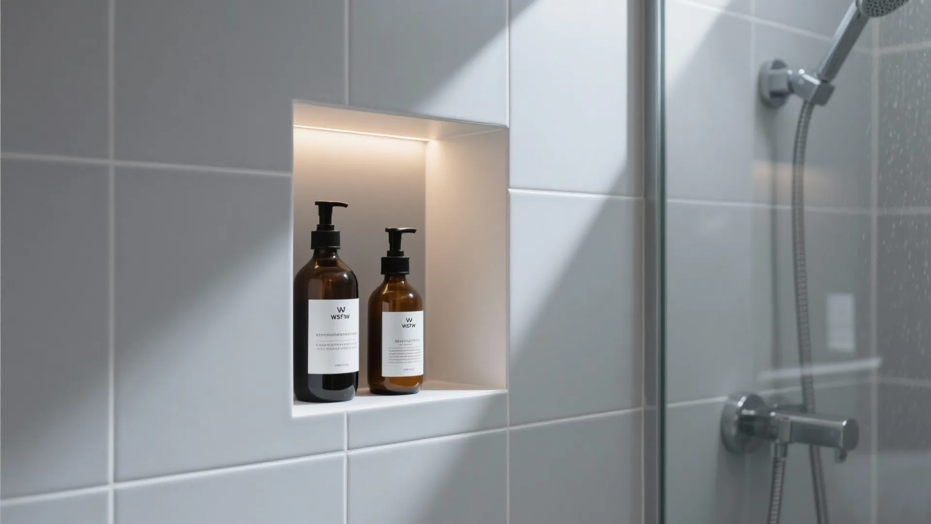 8. Recessed Shelving in the Shower