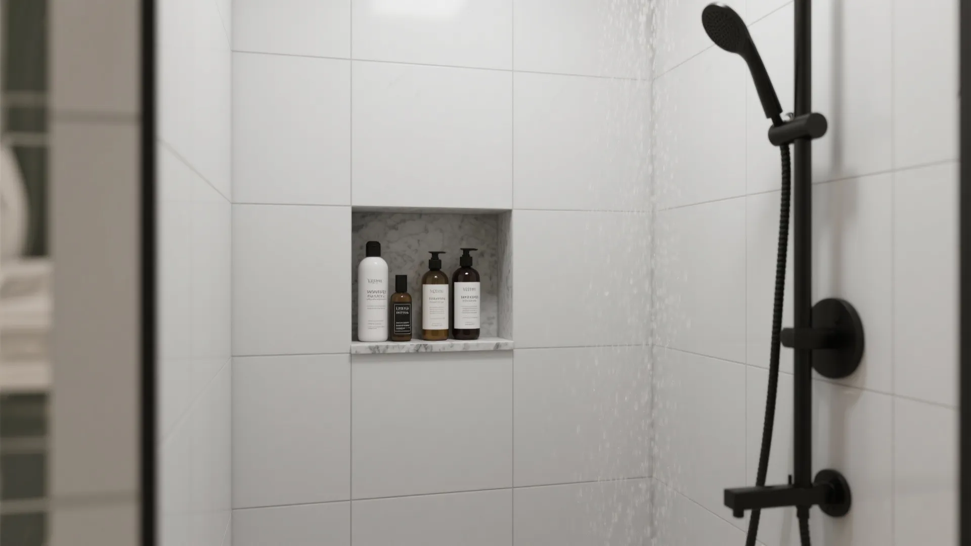 Recessed Wall Niche in the Shower