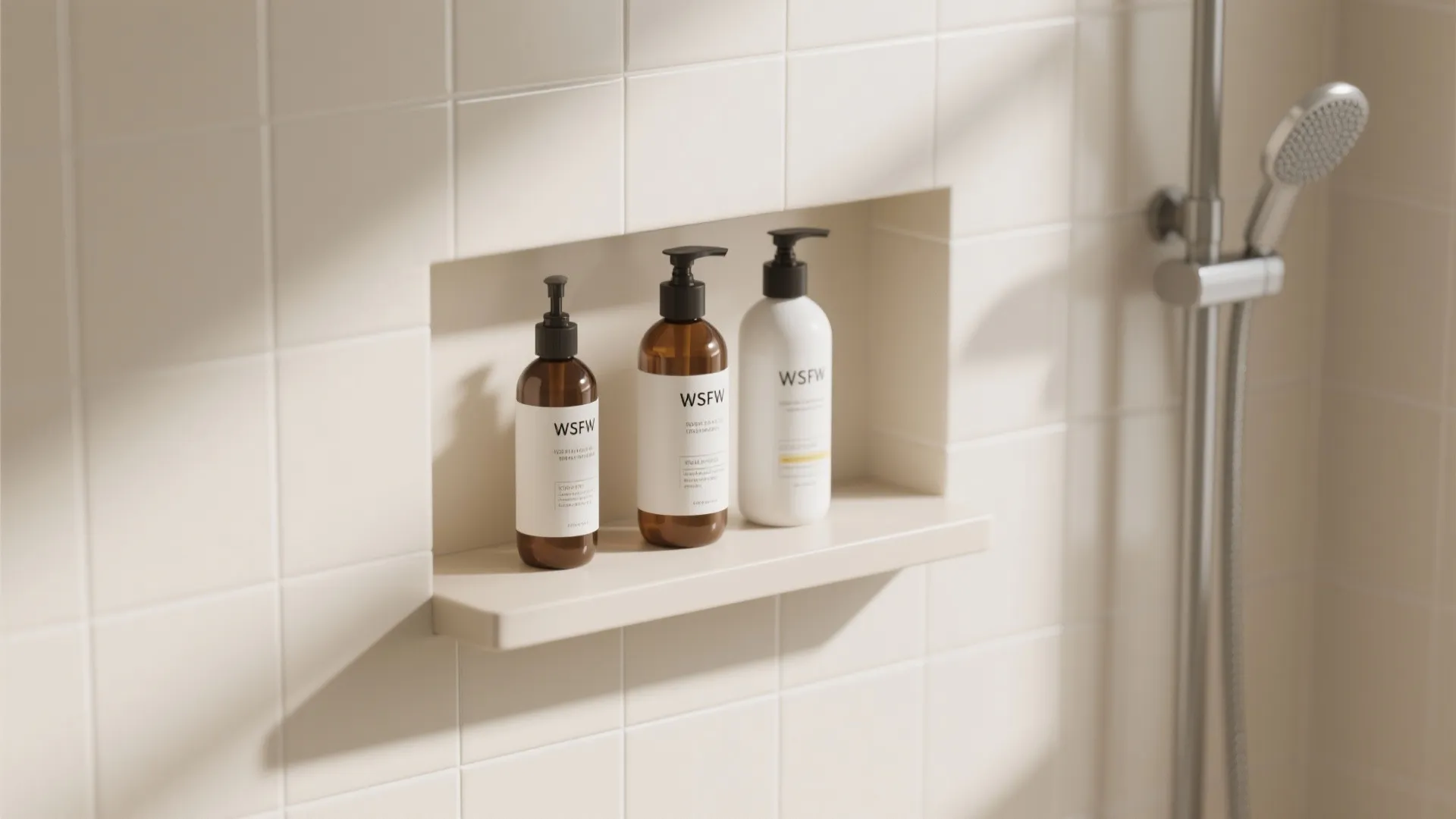 5. Recessed Shelving in Shower Walls