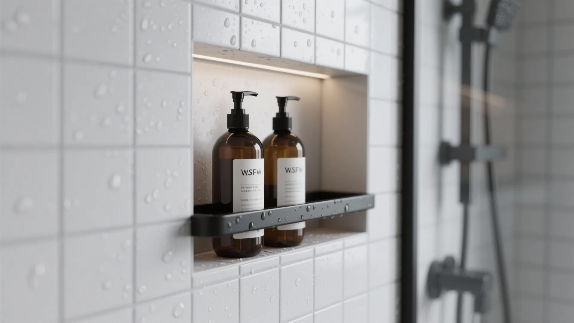 6. Recessed Shelving in Shower