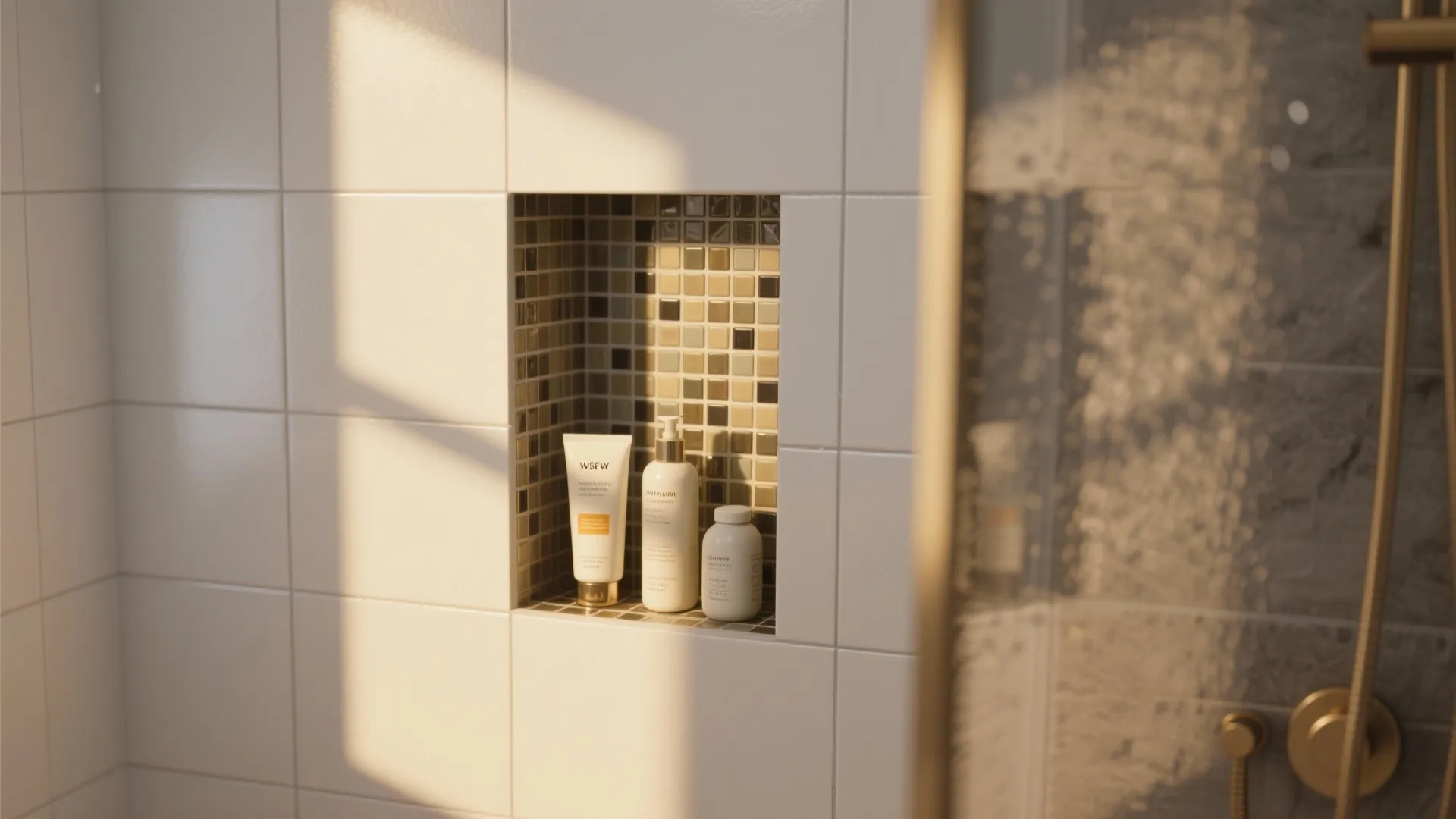 5. Add a Recessed Shelf in the Shower