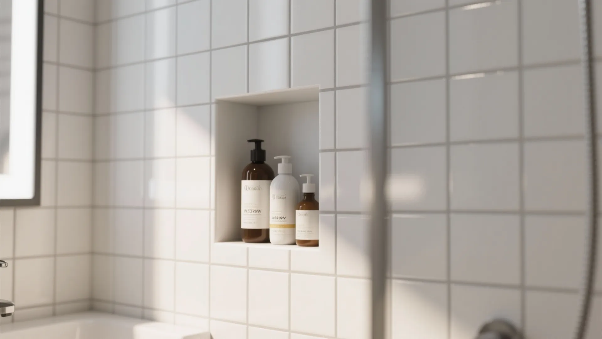 5: Recessed Shelving in Shower