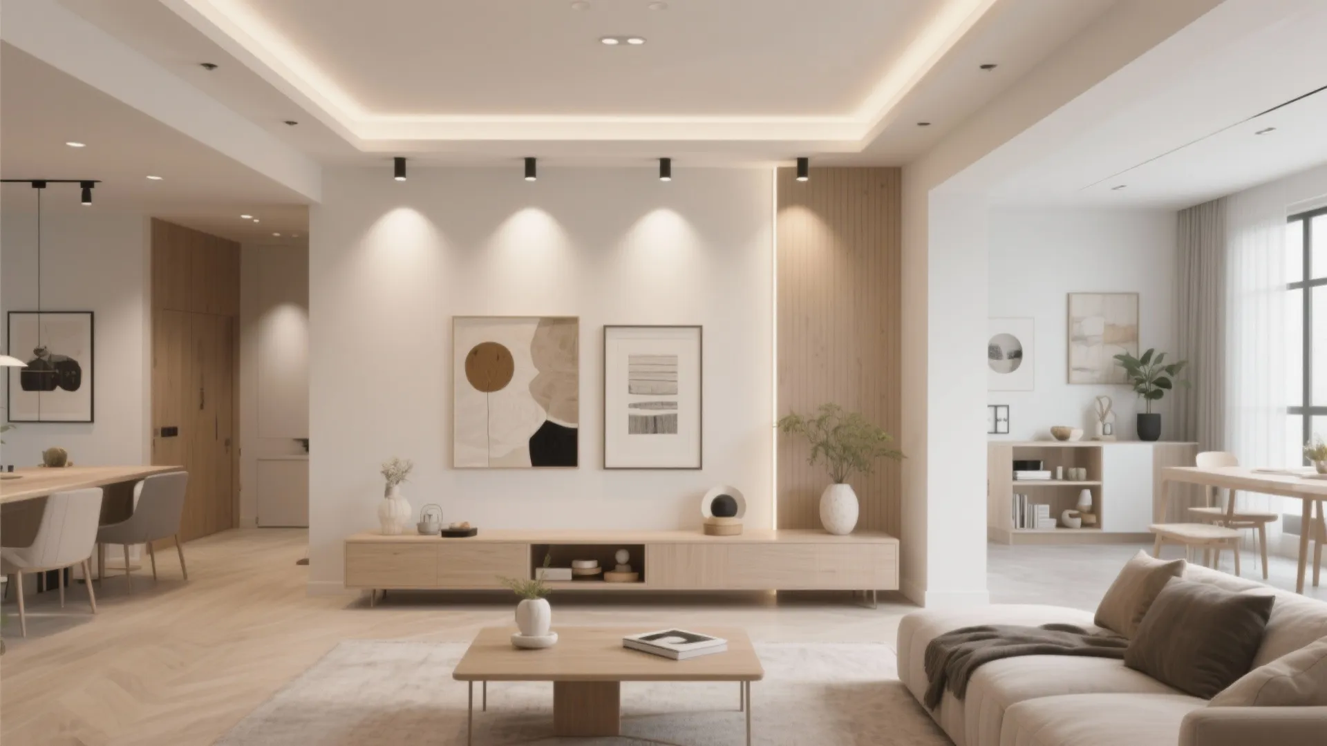 Recessed Spotlights to Highlight Decor