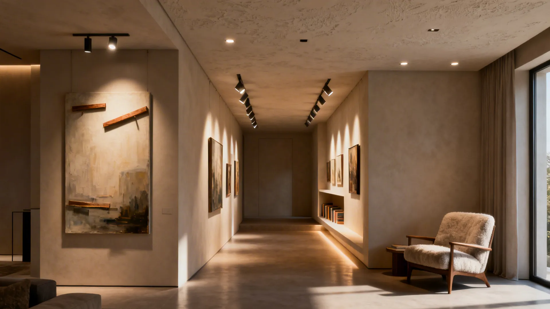 2. Recessed Adjustable Spotlights