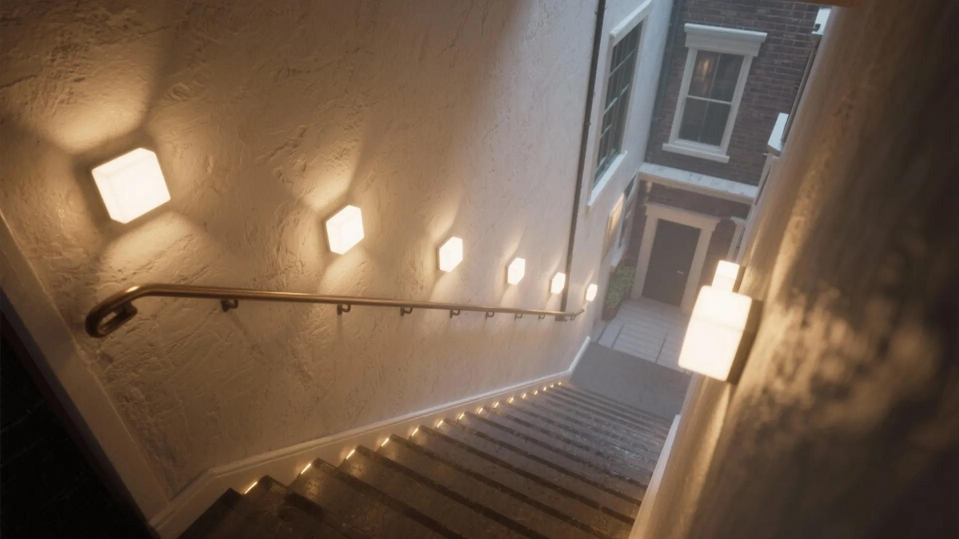 5. Recessed Wall Steps and Stair Lights