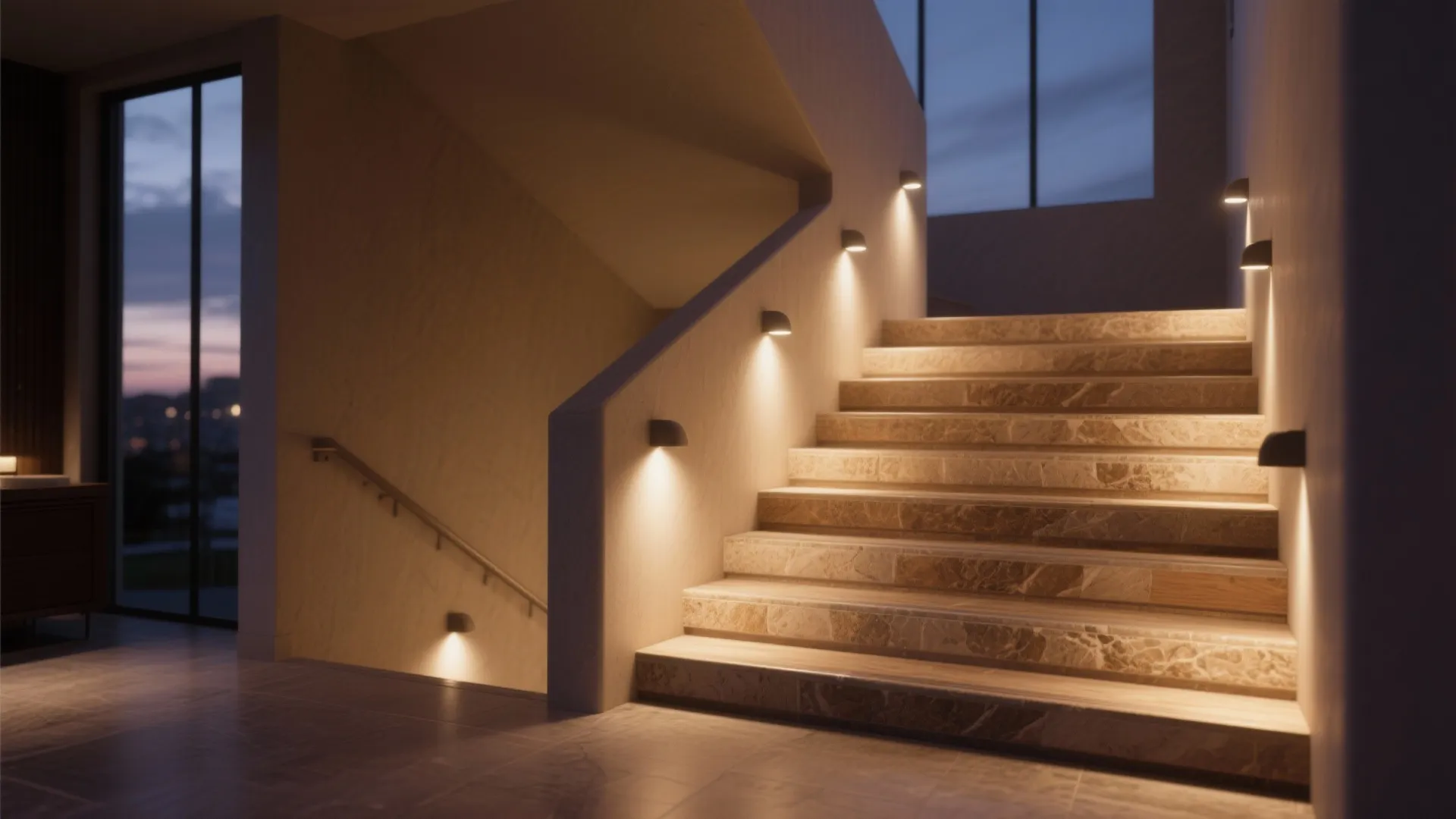 3. Recessed Wall Spotlight for Staircases