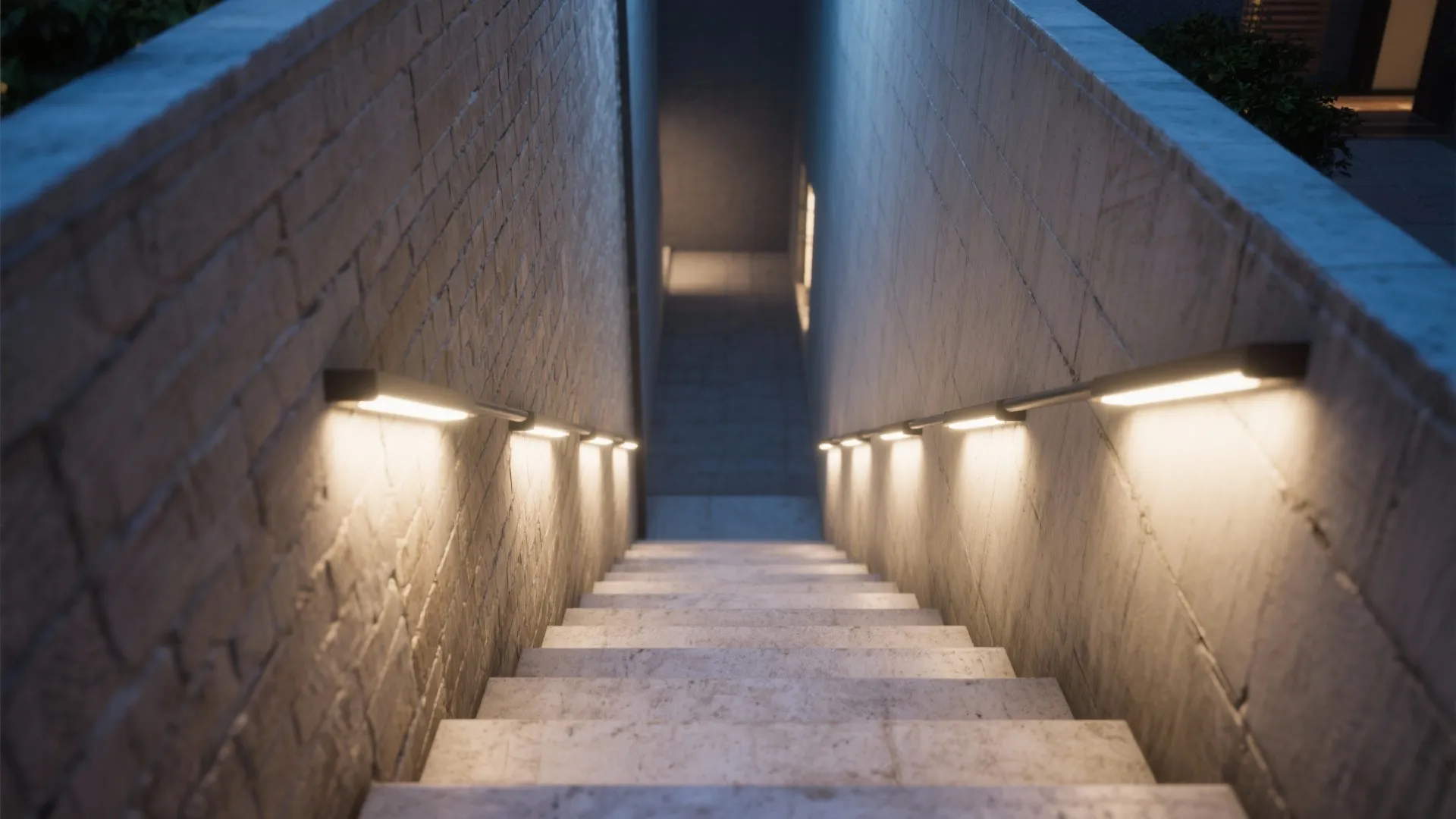 3. Recessed wall washers for stairs