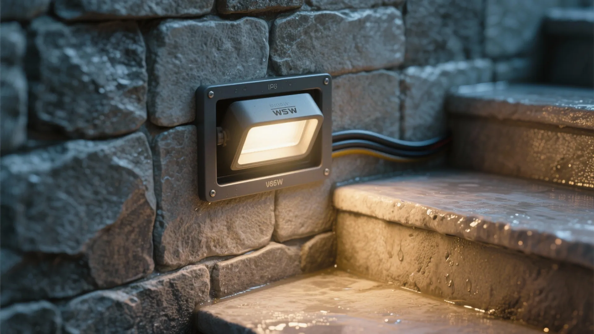 2. Recessed step wall lights for subtle safety