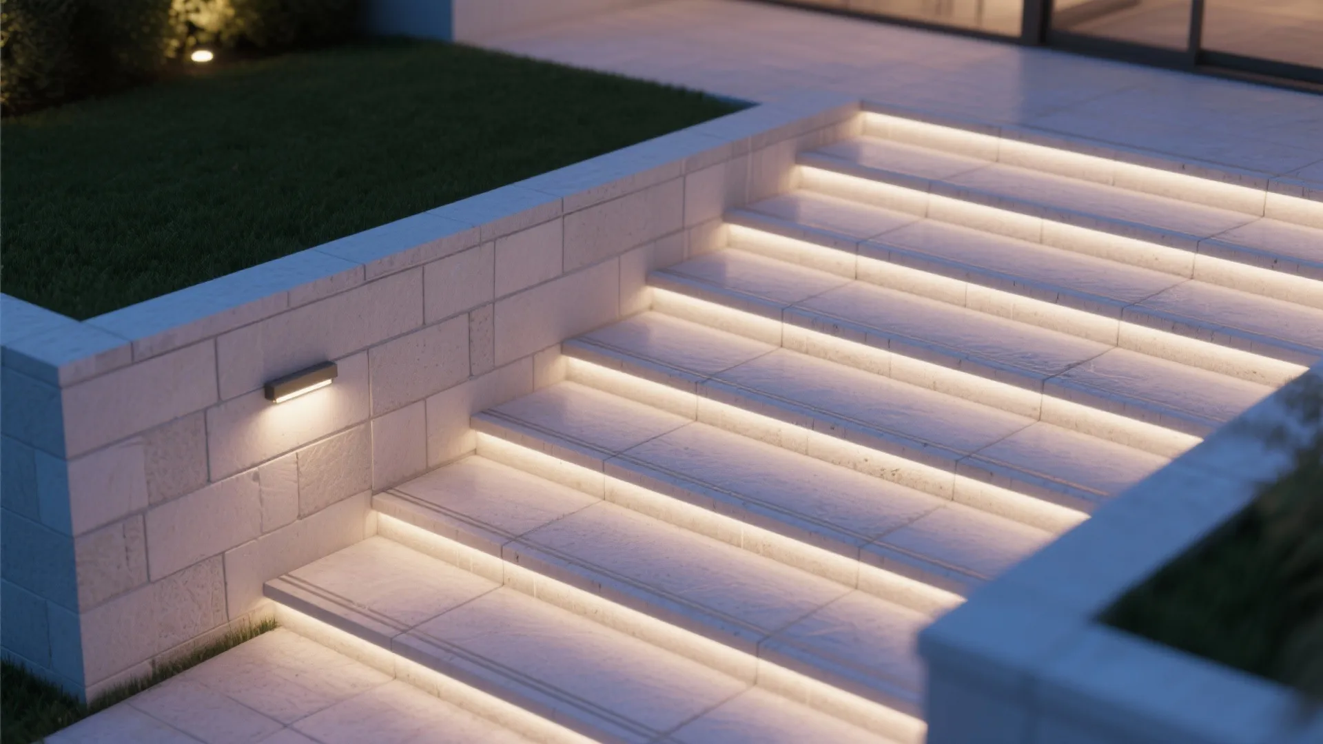 4. Recessed Step and Wall Lights