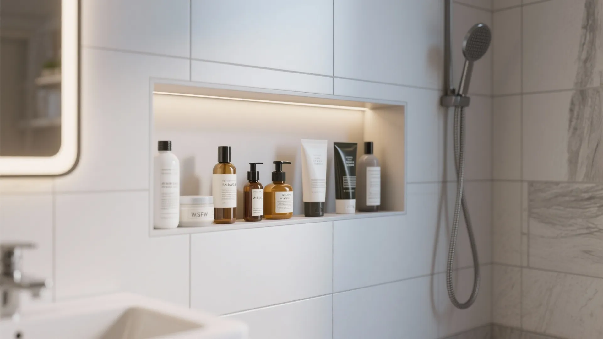 4. Recessed Storage for a Sleek Look