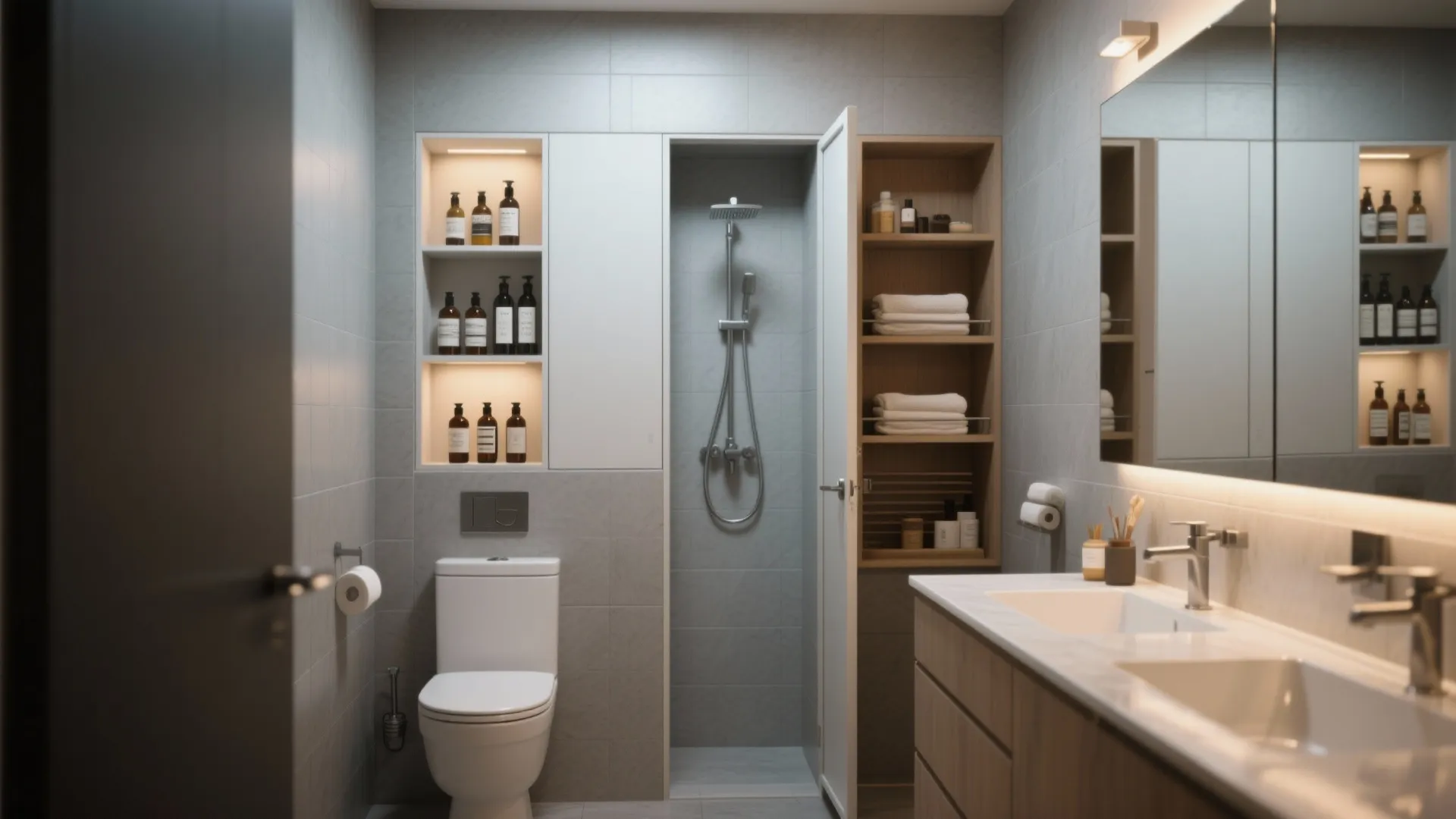 3. Built-in storage and recessed niches that actually work