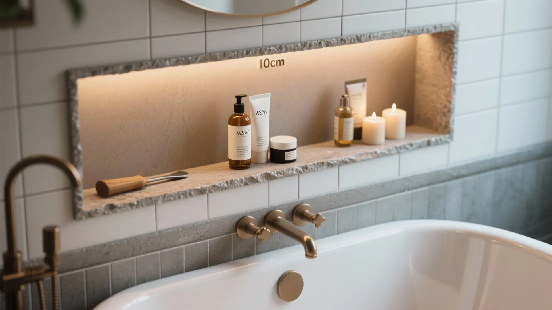 4. Create storage around the bath