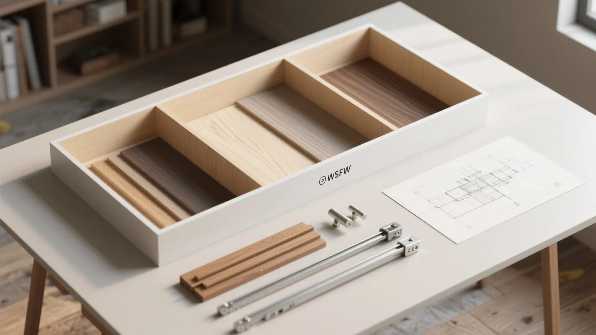 5. Custom recessed storage compartments