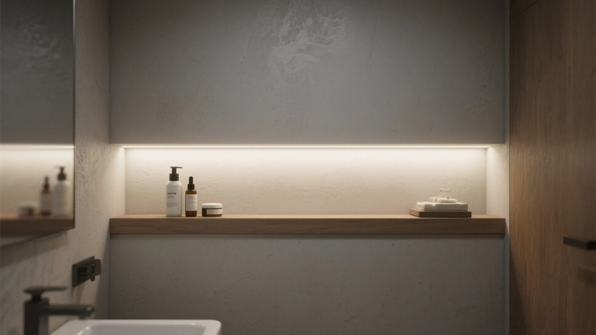 2. Recessed LED strip for a soft wash