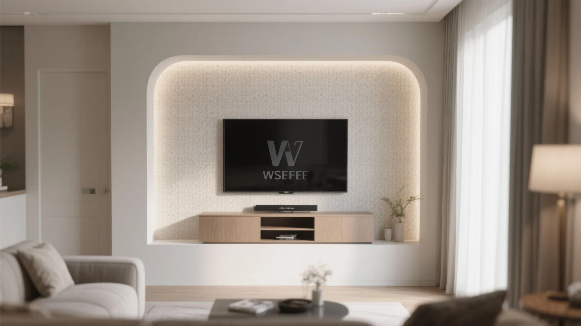 7. Recessed Niche with Texture