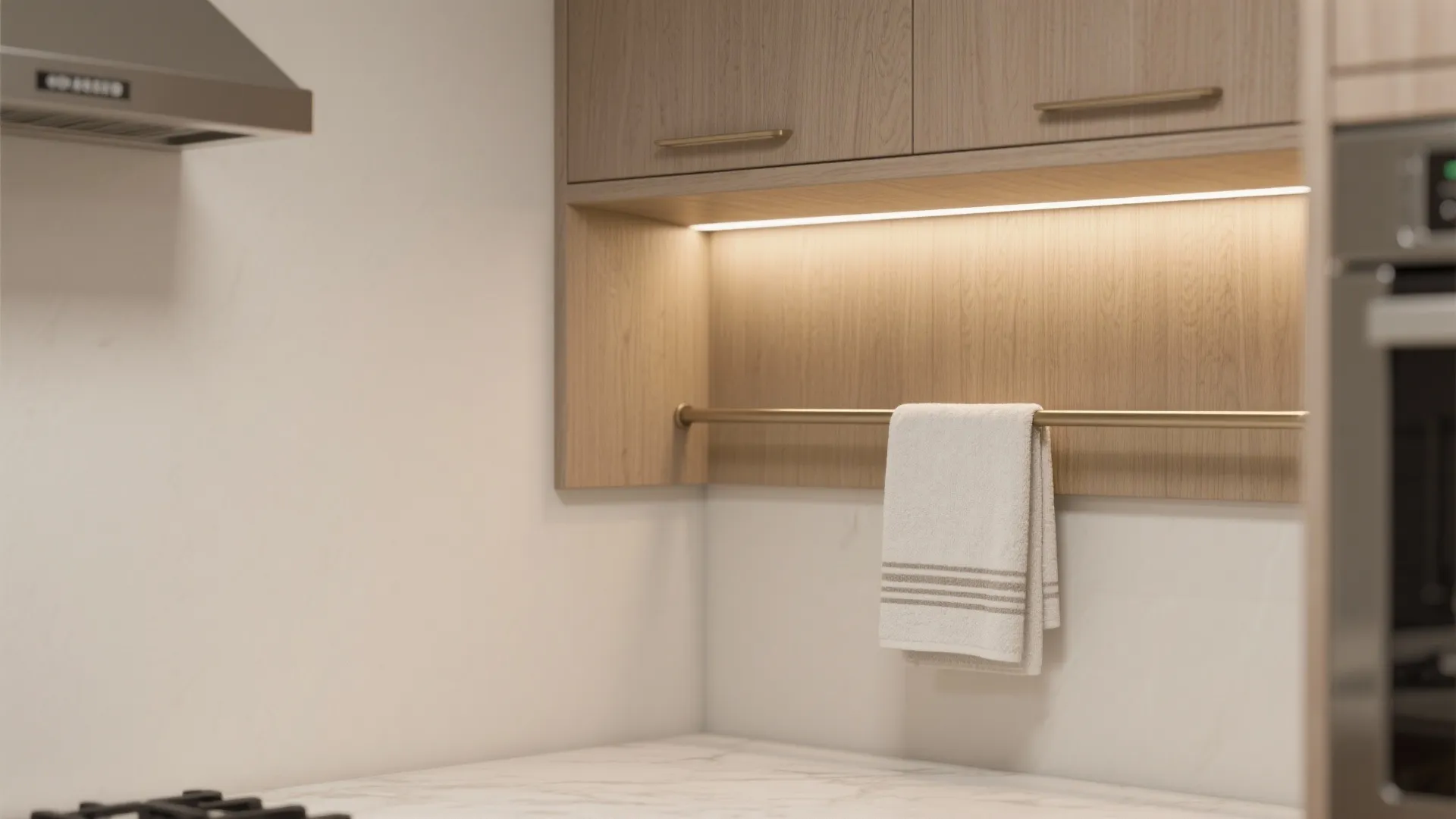 5. Built-In Towel Niche or Recessed Rail