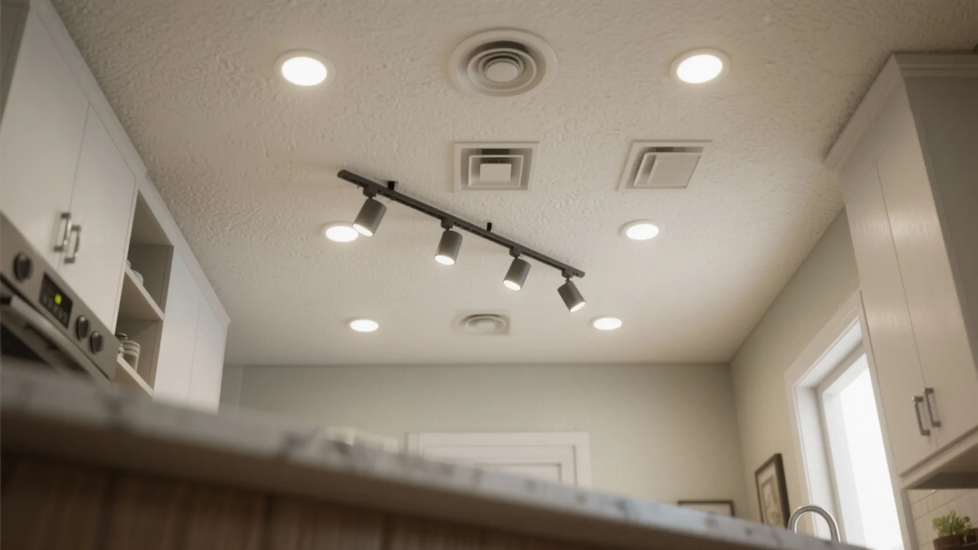 4. Recessed and track lighting for clean flexibility