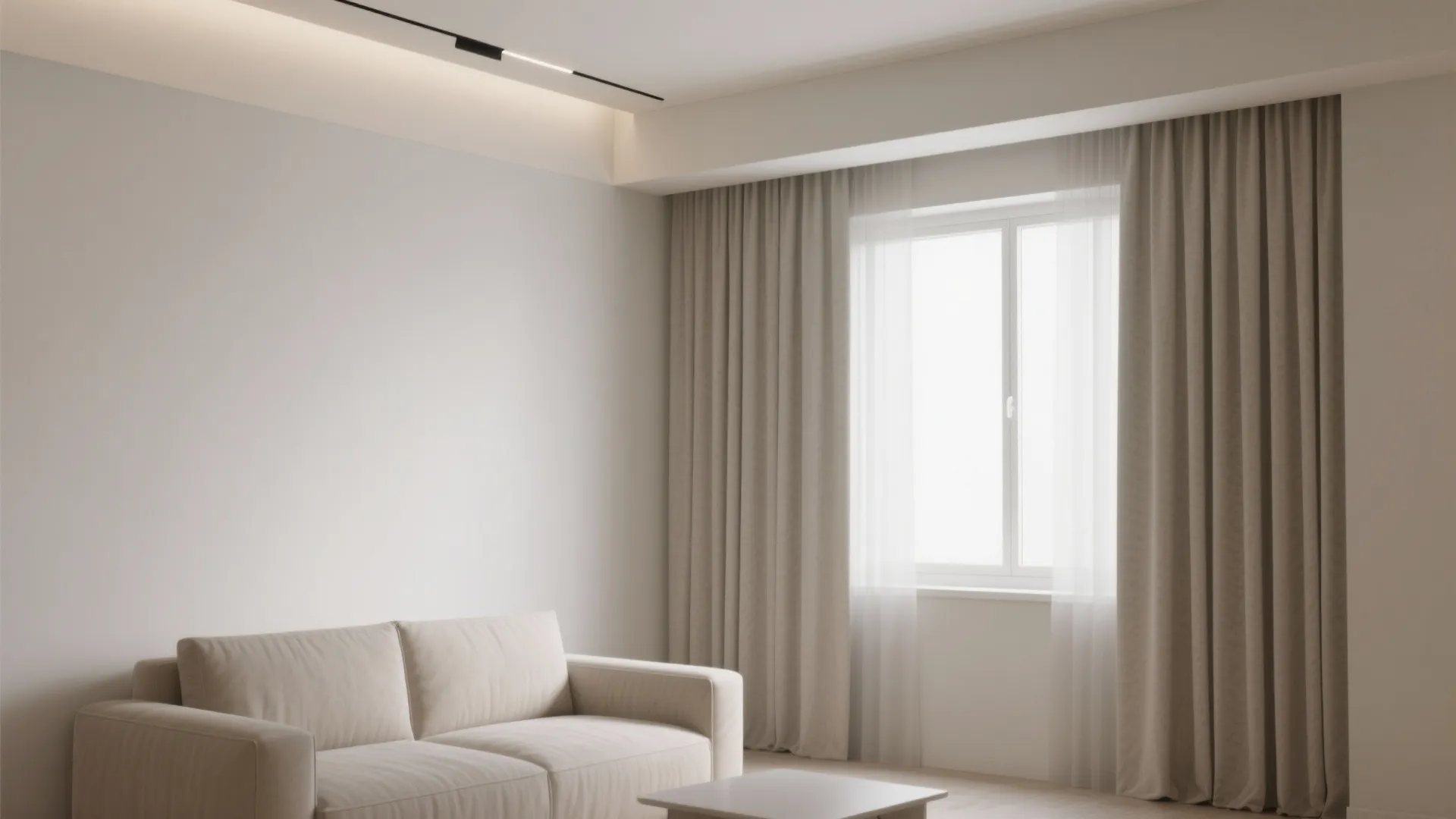 4. Track Curtains That Glide Into Recesses