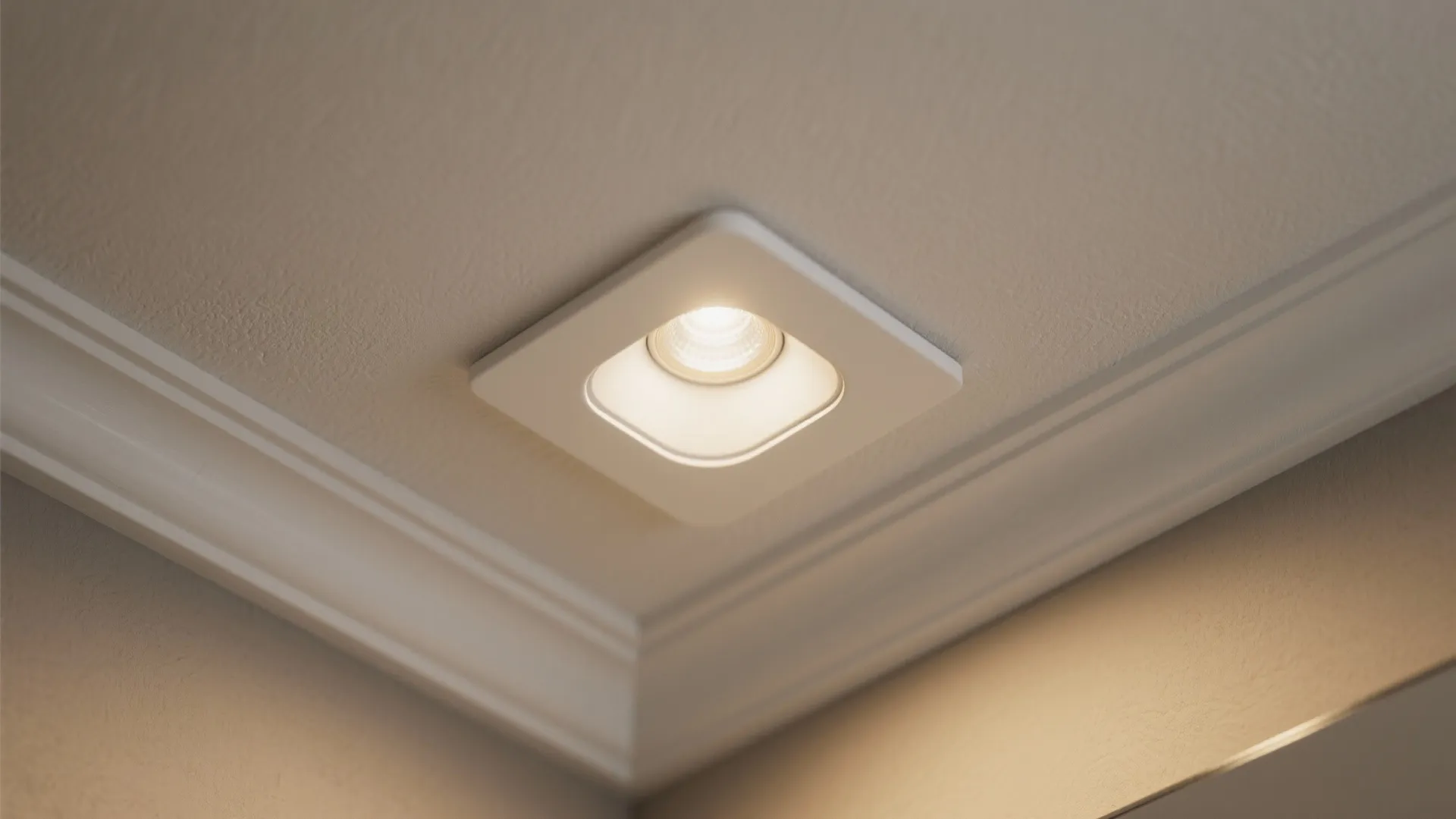 1) Low-profile recessed grid with layered dimming