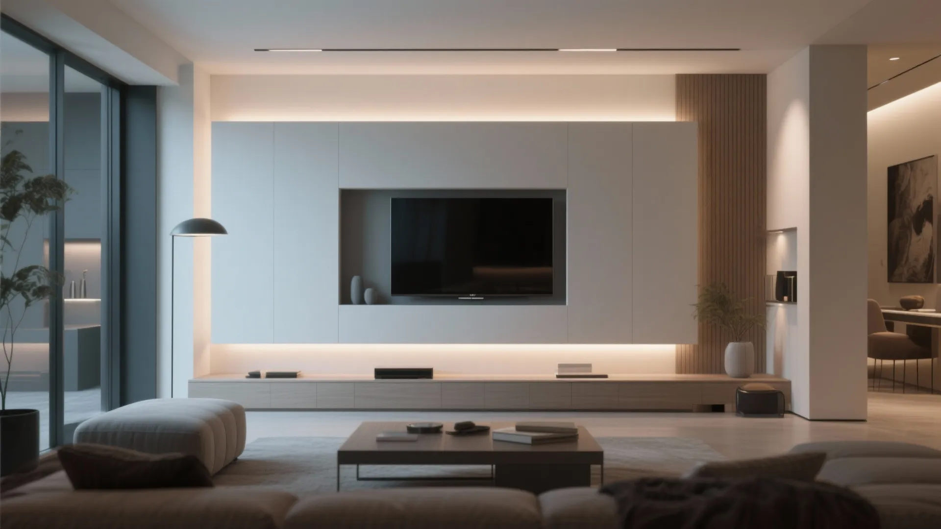 7. TV in a Recessed Niche