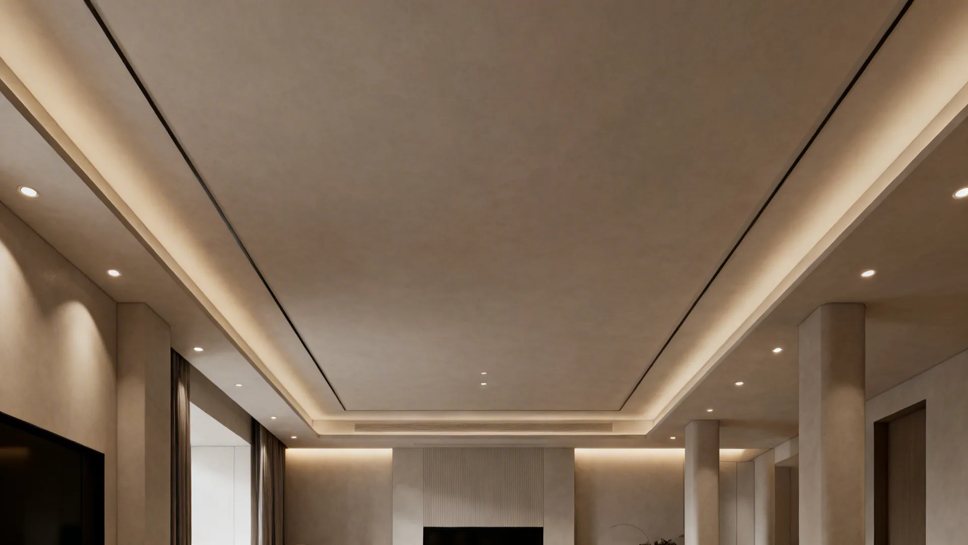 2. Recessed uplights to wash the ceiling