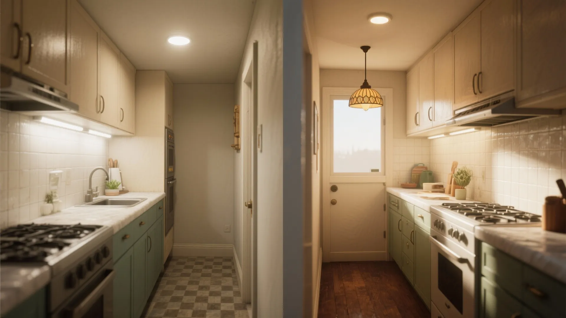 5. Combine recessed lighting with a statement piece