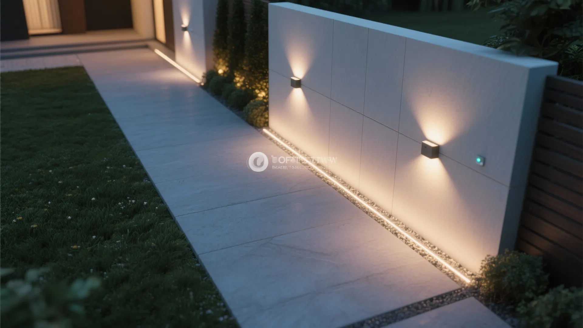 4. Recessed Wall Washers with Smart Sensors